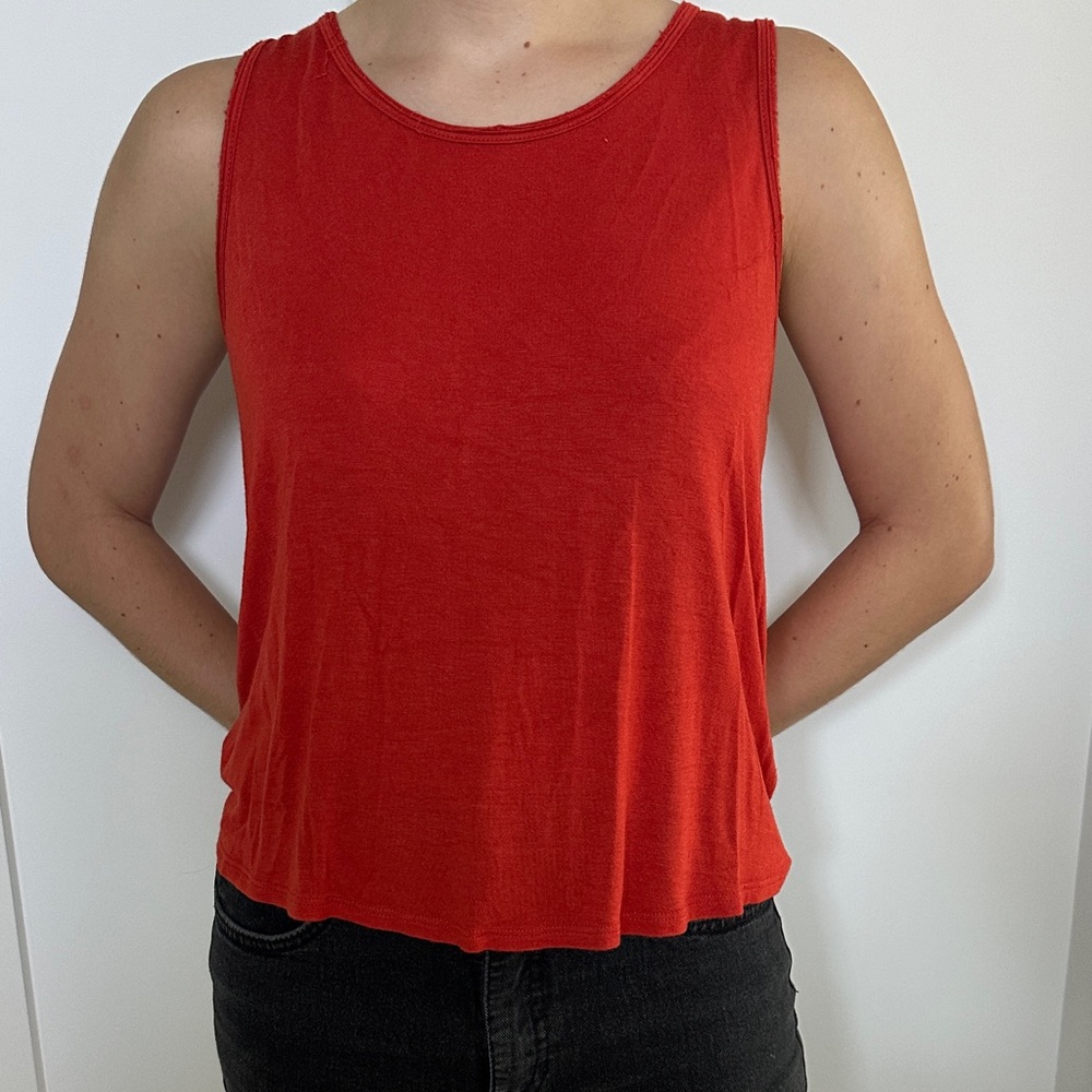 Burnt Orange Sleeveless Women's Top